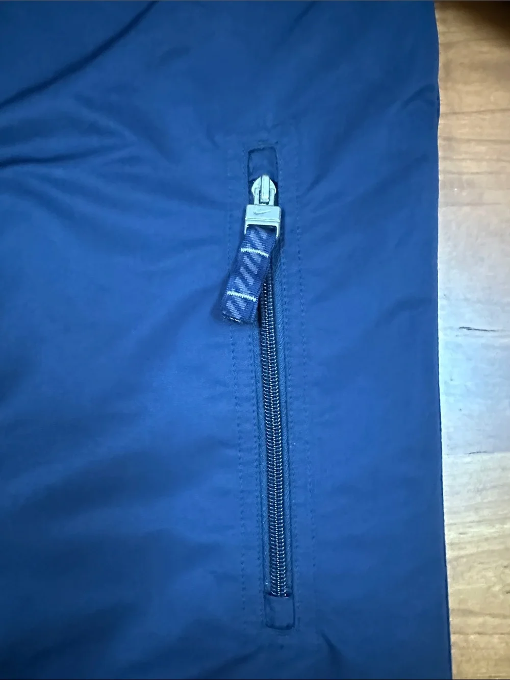 Nike Men's XXL Vintage Navy and Gray Full-Zip Insulated Windbreaker w/Fleece
